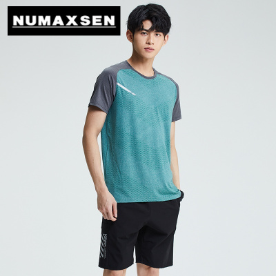 纽曼森（Numaxsen）运动套装男夏季健身房跑步速干训练服士户外宽松透气短袖两件套