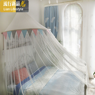 三维工匠蚊帐吊顶圆顶公主落地式新款宫廷免安装1.5/1.8m1.2米床双人家用