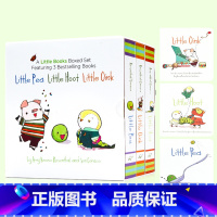 [正版]小豌豆猫头鹰猪3册礼盒装Little Pea Little Hoot Little Oink英文原版 幼儿童宝