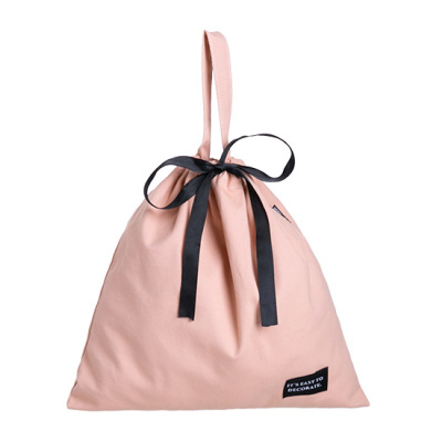 布艺束口袋加厚杂物收纳袋 旅行衣物内衣整理袋抽绳布袋子