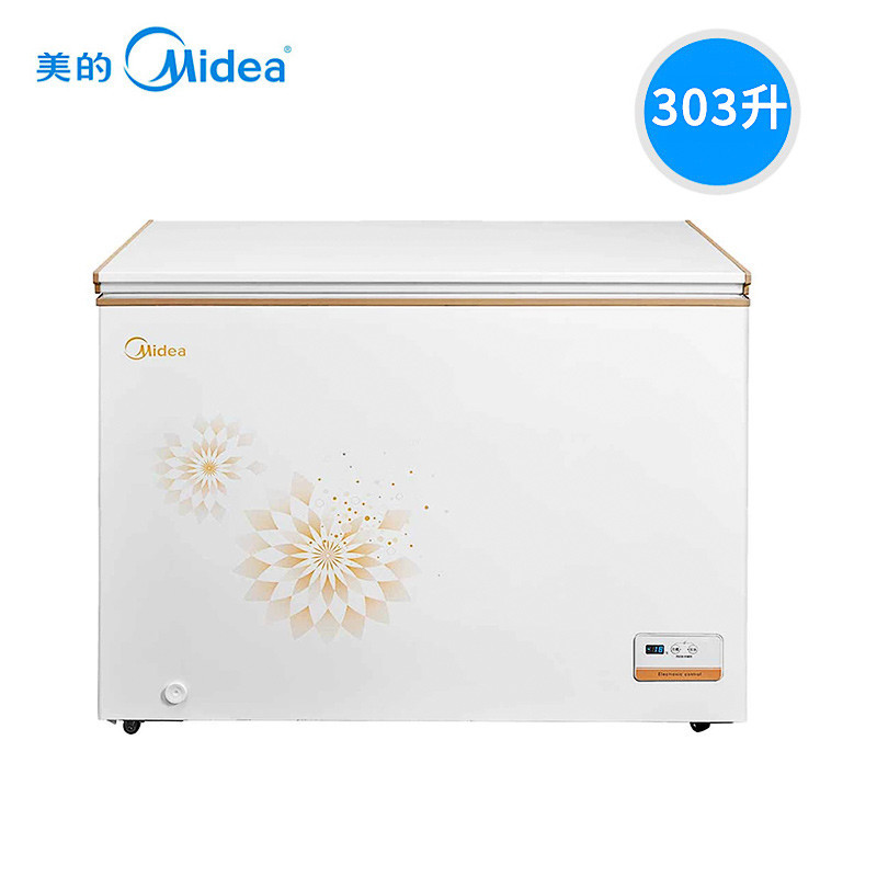 midea/美的 bd/bc-303kem 303升 家用冰柜速冻商用顶开门冷藏冷冻卧式