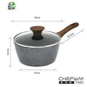 韩国奶锅婴儿宝宝锅辅食锅家用不粘锅热牛奶小汤锅 FENGHOU 日式18cm[麦饭石奶锅]----燃气灶电磁炉