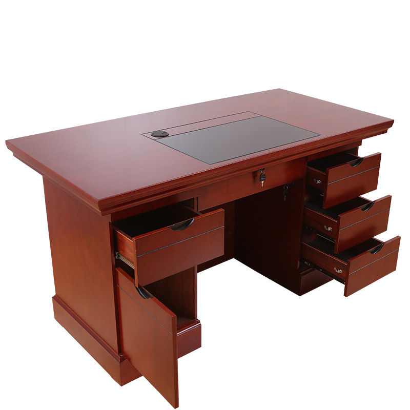 易企采 180CM贴木皮办公桌 财务行政办公电脑桌 单位:张