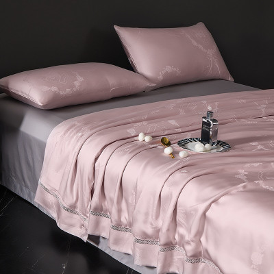 奥地利兰精天丝冷凝夏被高奢提花100%桑蚕丝夏凉被丝滑空调被