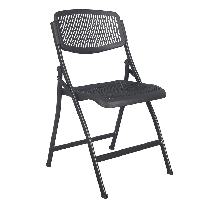 豫亨 黑色免安装折叠椅 活动宣传椅培训会议椅麻将椅简易电脑椅