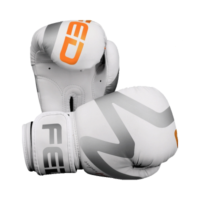 飞尔顿(FEIERDUN)拳击手套成人专业散打训练自由搏击沙袋手套女款白色6oz