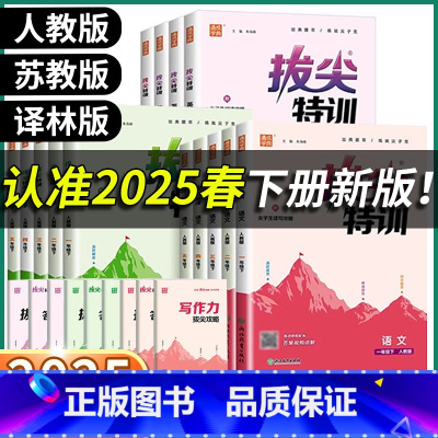3本]语/数/英-人教版 三年级下 [正版]2025新版拔尖特训小学二年级上三年级四年级五年级一年级下六年级上册下册语文