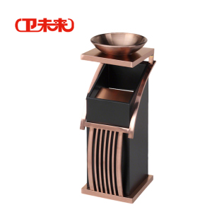 卫未来 酒店垃圾桶 方管玫瑰金 个