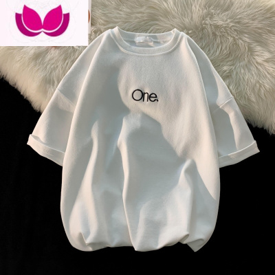 七斓短袖T恤夏季男士宽松半袖美式休闲新款情侣夏装百搭学生上衣