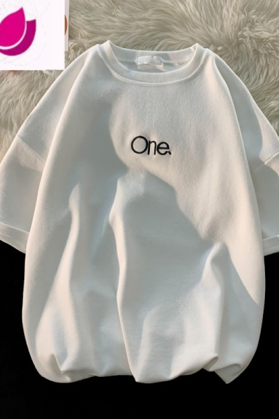 七斓短袖T恤夏季男士宽松半袖美式休闲新款情侣夏装百搭学生上衣