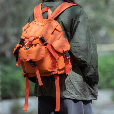  妖怪双肩包女工装潮牌男女大容量轻便户外徒步登山旅行包书包背包