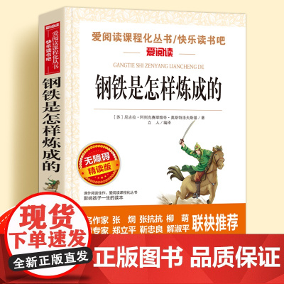 钢铁是怎样炼成的无障碍精读版儿童文学系列小学生课外阅读书小学三四五六年级快乐读书吧天地出版社爱阅读课程化丛书语文课外读物