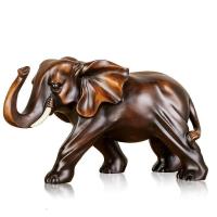 家柏饰(CORATED)大象摆件一对木工艺品家居客厅玄关酒柜装饰品乔迁新居礼品