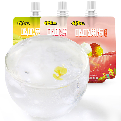 佬食仁(LAOSHIREN)吸吸果冻1500g混合口味装约18袋-即食儿童零食袋装方便食用