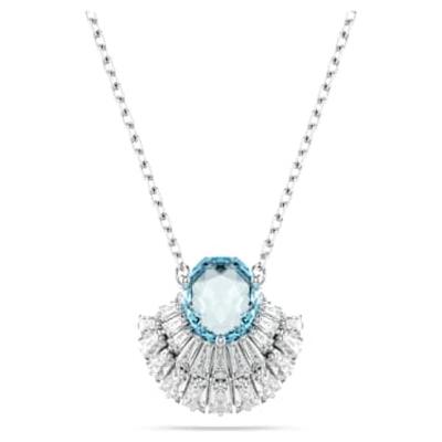Swarovski海洋灵感项链优雅镀铑贝壳施华洛世奇仿钻女士日常百搭饰品