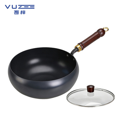 吾梓 炒锅 24cm光面+玻璃盖 个