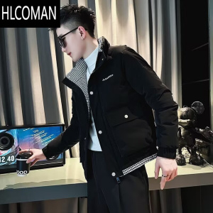 HLCOMAN冬季潮牌羽绒棉服男潮流假工装棉衣2024新款男士休闲立领外套