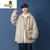 YANXU衬衫式教练夹克男休闲宽松男生百搭外套大码韩版潮流秋装上衣