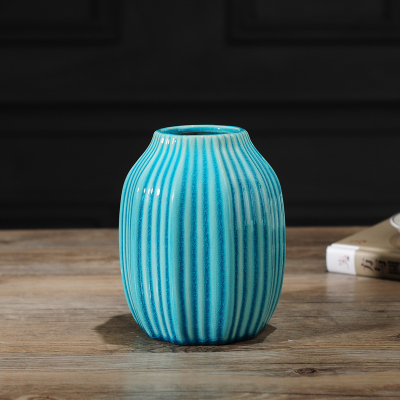 美式花瓶摆件客厅电视柜餐桌面干花插花瓶北欧陶瓷装饰品简约现代