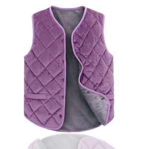 男童马甲秋冬季亲子装中大童女童儿童宽松内穿加绒棉马夹外穿背心