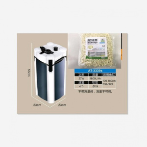 过滤器鱼缸过滤桶三合一at3336s/at3337S/at3338s/at3339S鱼缸外置过滤器