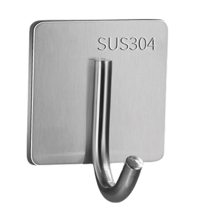 豫汉迎免打孔粘钩挂钩304不锈钢个