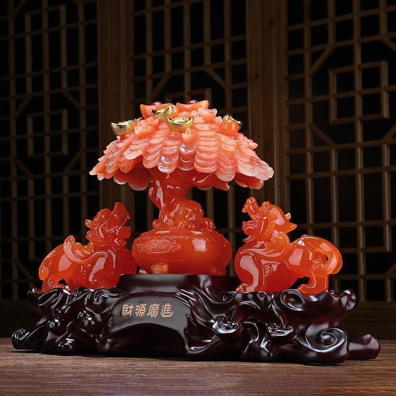 美帮汇貔貅摆件大号一对摇钱树客厅家居店铺开业礼品