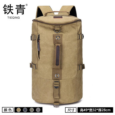 铁青大容量双肩包圆桶包背包Y3 个