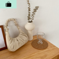 韩版时尚极简迷你褶皱小包单肩斜挎云朵女包手提包包NEW LAKE女斜挎包