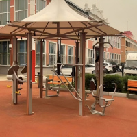 有优贝贝户外健身器材新国标智能二代广场小区新农村多人智能健身驿站高7.2米,直径6.5米
