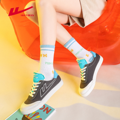 回力(Warrior)春季新款时尚平底板鞋低帮帆布鞋男女