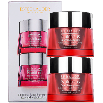 EsteeLauder雅诗兰黛红石榴日霜晚霜补水保湿爽肤水护理套装日霜50ml晚霜50ml护肤套装礼盒