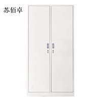 苏佰卓加厚二门钢制更衣柜员工柜铁皮职工储物柜带锁存包柜鞋柜