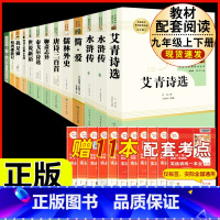 [人教版 13册]九年级上下册名著(含围城.人文 ) [正版]人教版全套5册 九年级必读名著艾青诗选和水浒传原著完整简爱