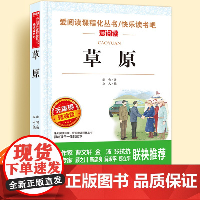 草原无障碍精读版儿童文学系列小学生课外阅读书小学三四五六年级天地出版社原著正版爱阅读课程化丛书名著青少年语文课外拓展读物