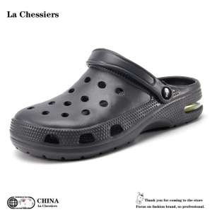 La Chessiers洞洞鞋男休闲两穿凉鞋防滑包头拖鞋夏季新品外穿家居潮流男士气垫凉拖