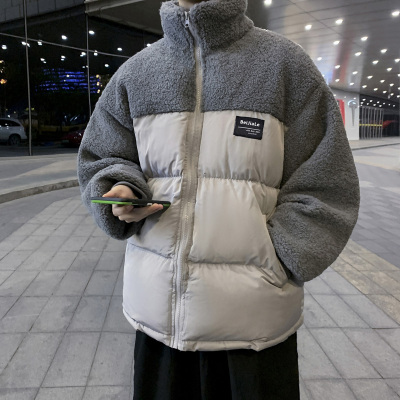 NEWLAKE秋冬季日系复古羔毛棉袄宽松立领棉衣外套男女百搭保暖情侣棉服棉衣