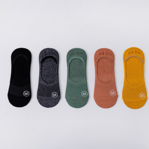 猫人船袜男士隐形袜防脱防滑运动袜子春夏季透气浅口短袜 5双装 均码