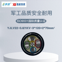 秦源牌 YJLV22-0.6/1KV-3*120+2*70mm² 铝芯低压钢带铠装电力电缆 元/米 定制商品 联系客服