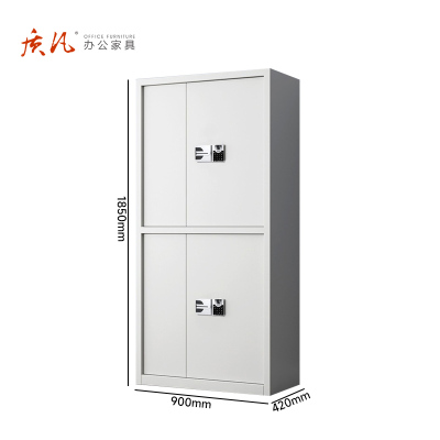 苏宁 质凡 办公家具 通双节无斗保密柜国保指纹锁/ZF-BMG159/900*420*1850mm/厚度1.0mm
