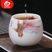 MULTIPOTENT黄旭东作品冰凝玉聚福杯悠然自得功夫品茗主人杯伴手礼物