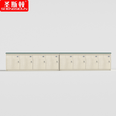 圣斯顿S-SF28040-4D墨绿色牛皮软包换鞋凳储物柜2800*400*450mm(单位:组)雪松色+墨绿色