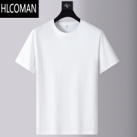 HLCOMAN短袖T恤经典纯色2025夏季新款白色简约男女休闲上衣t