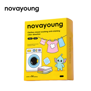 novayoung N1028衣服混洗防染色吸色片50片装 吸色片(计价单位:盒)黄色