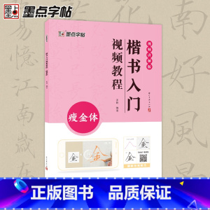 瘦金体 [正版]墨点瘦金体楷书入门视频教程毛笔字帖初学者学生成人毛笔练字帖楷书入门基础教程附视频教学楷书毛笔书法字帖笔画