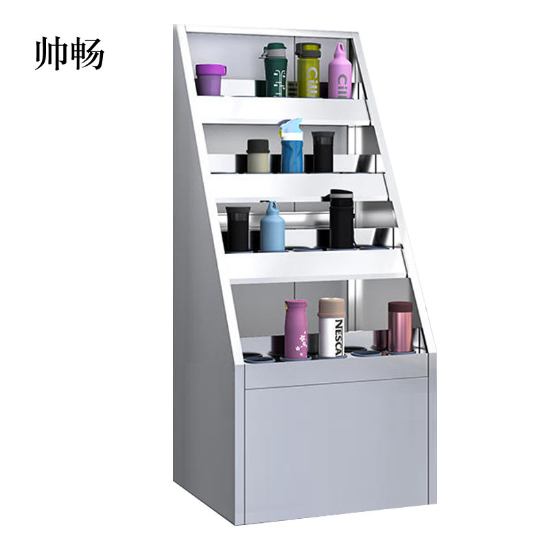 帅畅201不锈钢员工车间多格茶杯放置收纳柜20位水杯架1250*550*490