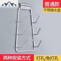 厨房壁挂式置物架免打孔/打孔两用锅盖架菜板砧板收纳架支架座 三维工匠