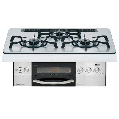 日本林内燃气灶DELICIA GRiLLER75嵌入式三眼灶煤气炉大火力左带烤箱天然气RHS71W34ALRSL新款