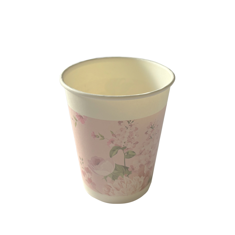 敏胤MYL-7708 200ML*100个/包 7盎司加厚一次性纸杯 颜色:粉花色 单位:包