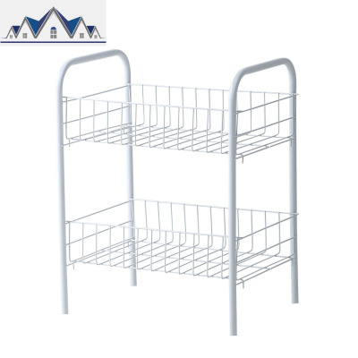 北欧收纳架置物架家用落地卧室厨房阳台客厅寝室储物小手推车 三维工匠